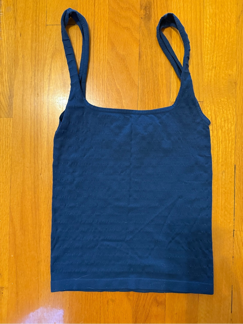 Free People Navy Ribbed Square Tank Top - Picture 5 of 5